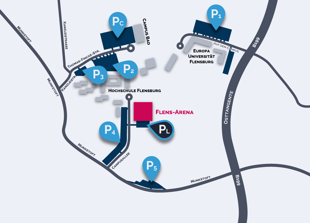 Karte Flens-Arena